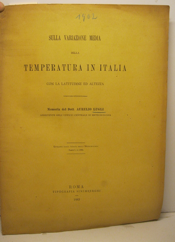 Sulla variazione media della temperatura in Italia con la latitudune …