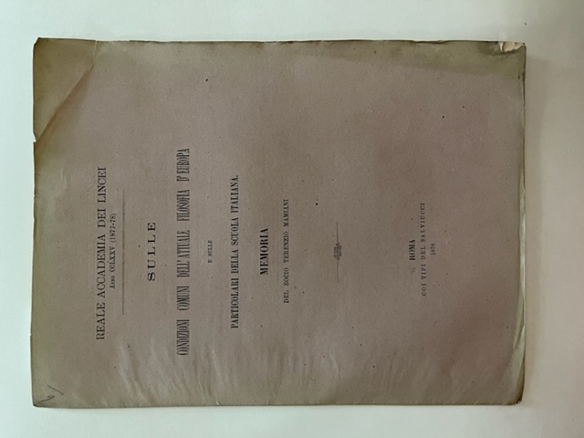 Sulle condizioni comuni dell'attuale filosofia d'Europa e sulle particolari della …