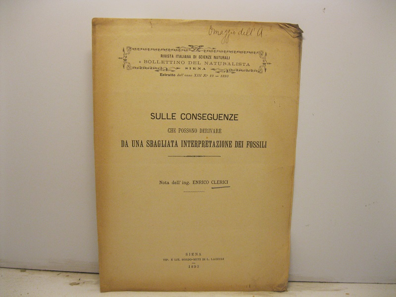 Sulle conseguenze che possono derivare da una sbagliata interpretazione dei …