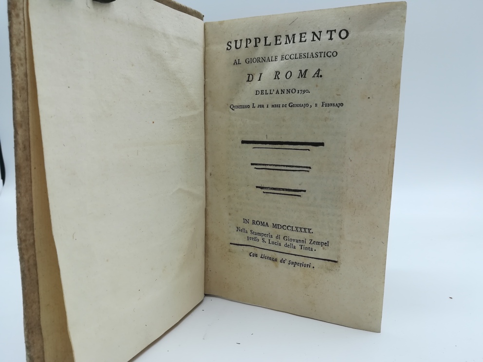 Supplemento al Giornale ecclesiastico di Roma dell'anno 1790. Gennaio e …