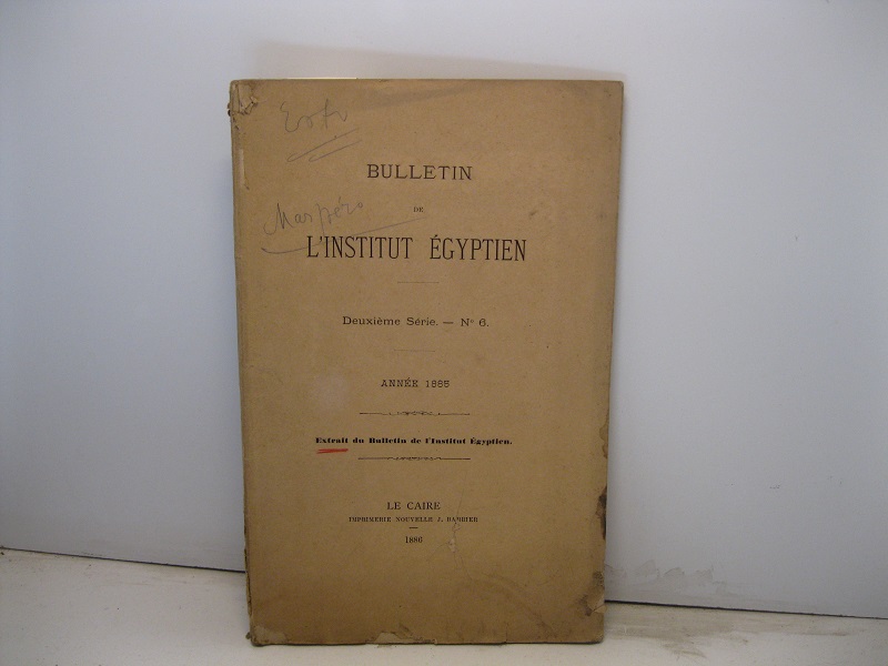 Sur les exe'cute'es en Egypte de 1881 a 1885 par …