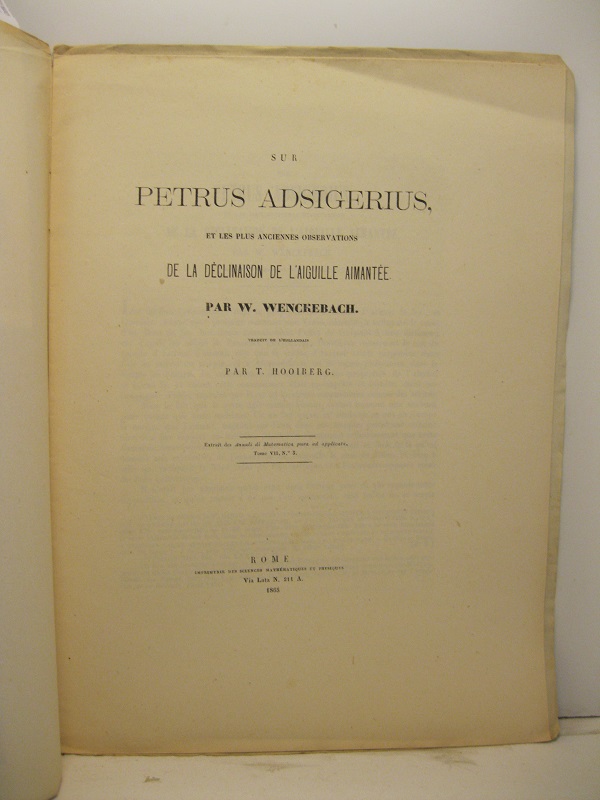 Sur Petrus Adsigerius et les plus ancienne observations de la …