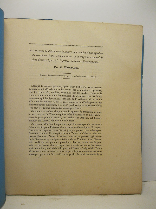 Sur un essai de determiner la nature de la racine …