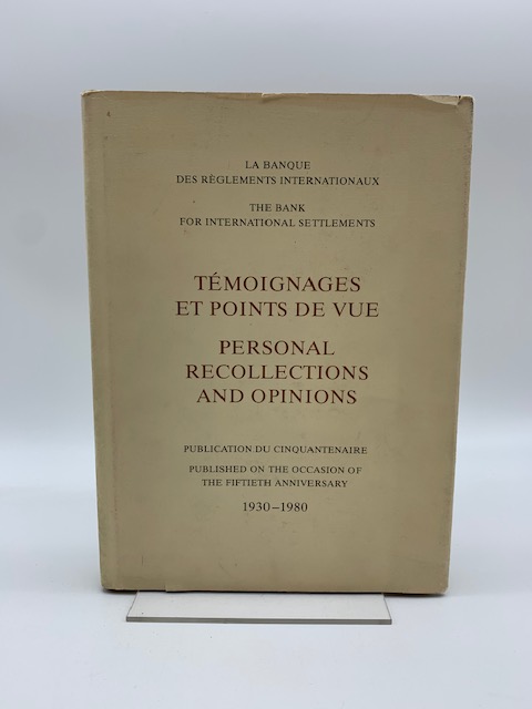 Temoignages te points de vue. Personale recollections and opinions