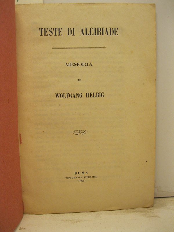 Teste di Alcibiade. Memoria.