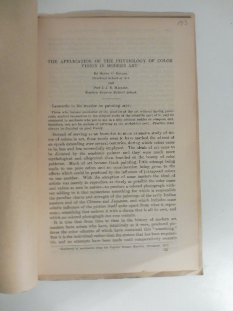The Application of the Physiology of Color Vision in Modern …