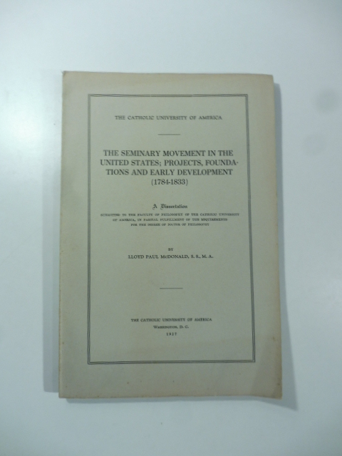 The Seminary Movement in the United States: projects, foundations and …