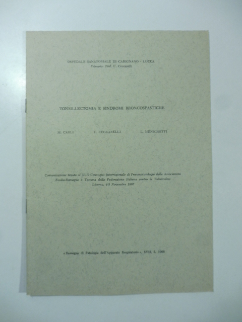 Tonsillectomia e sindromi broncospastiche