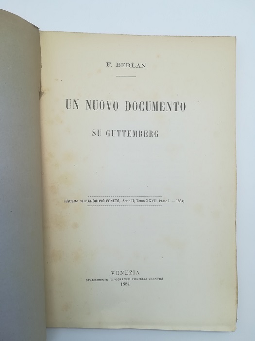 Un nuovo documento su Guttemberg