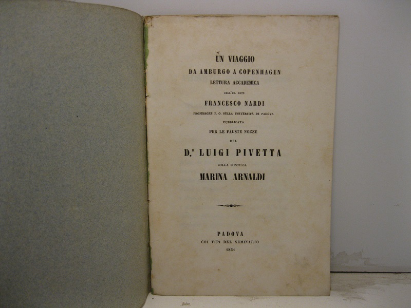 Un viaggio da Amburgo a Copenhagen. Lettura accademica pubblicata per …