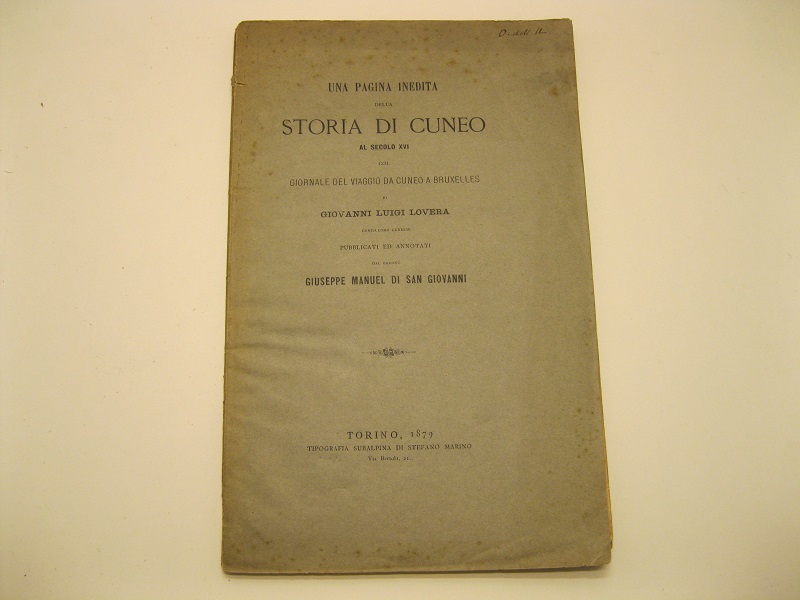 Una pagina inedita della storia di Cuneo al secolo XVI …