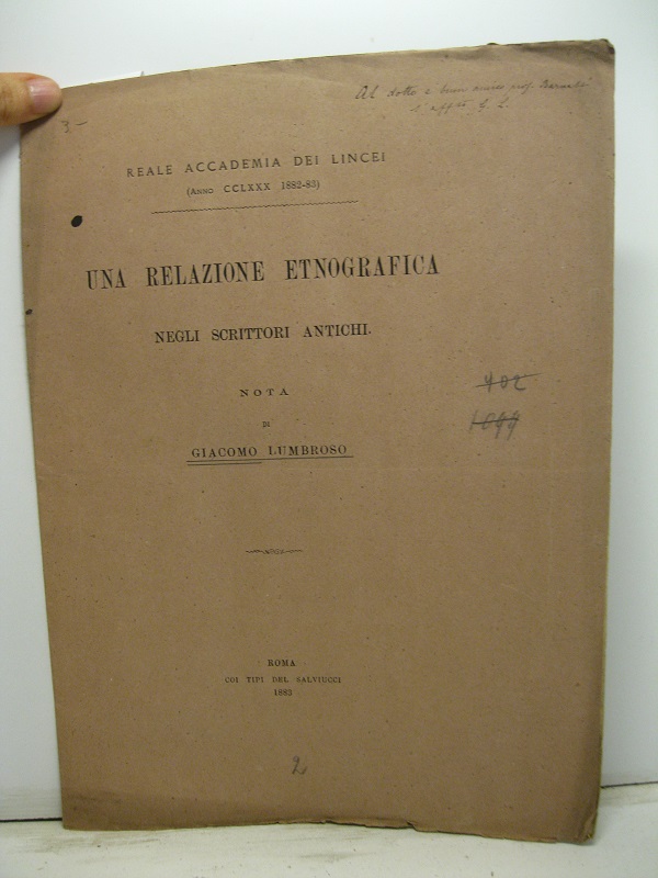 Una relazione etnografica negli scrittori antichi