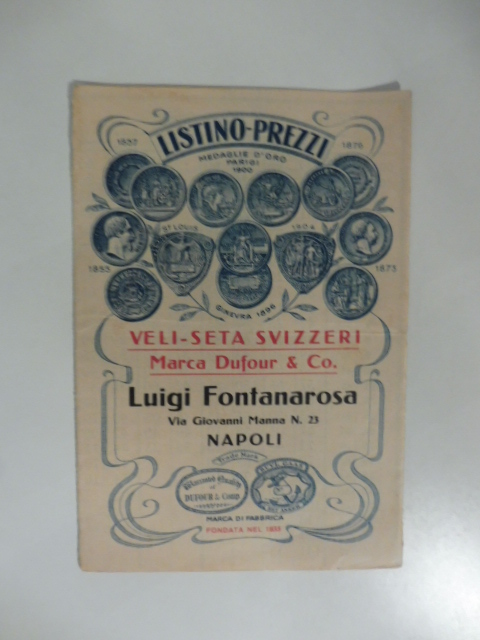 Veli seta svizzeri Marca Dufour & Co. Luigi Fontanarosa, Napoli. …