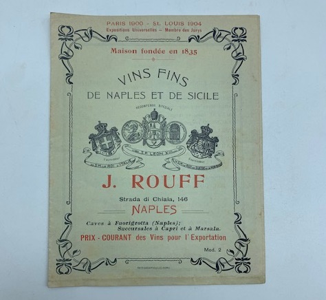 Vins fins de Naples et de Sicile J. Rouff, Strada …