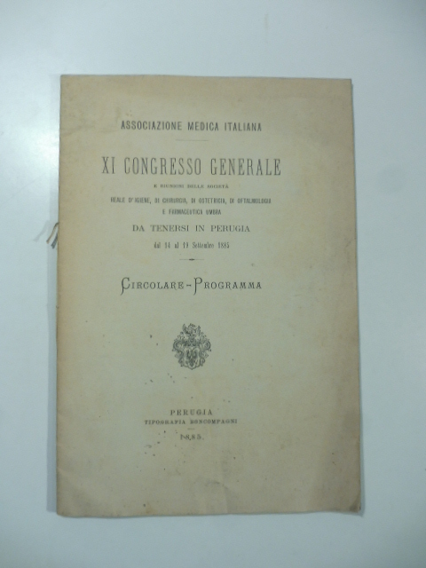 XI Congresso generale e riunioni delle societa' reale d'igiene, di …