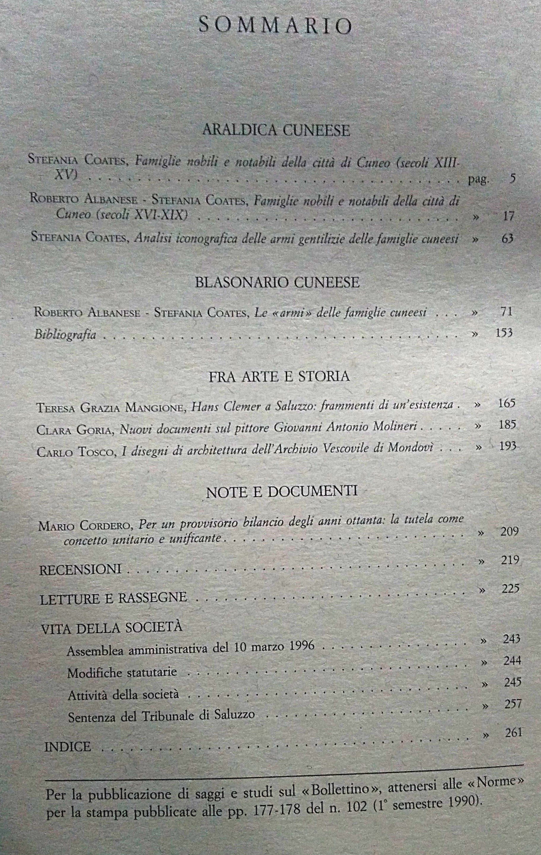 ARALDICA CUNEESE. Bollettino della Società per gli Studi Storici, Archeologici …