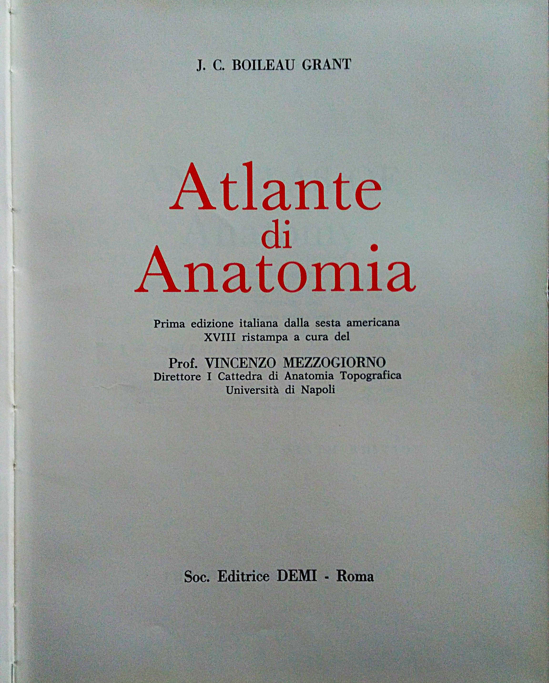 Atlante di anatomia. Prima edizione italiana dalla sesta americana...a cura …