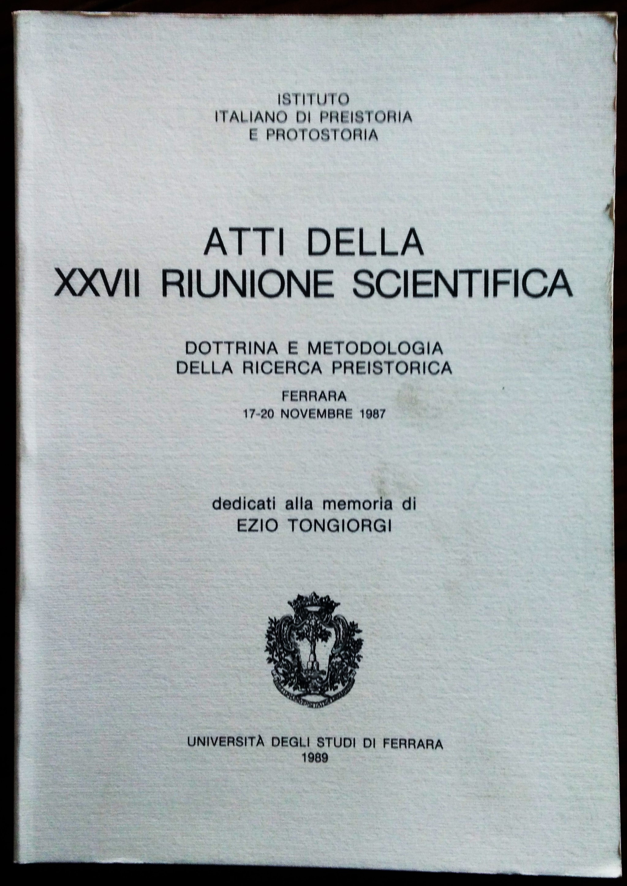 Atti della XXVII riunione scientifica. Dottrina e Metodologia della Ricerca …