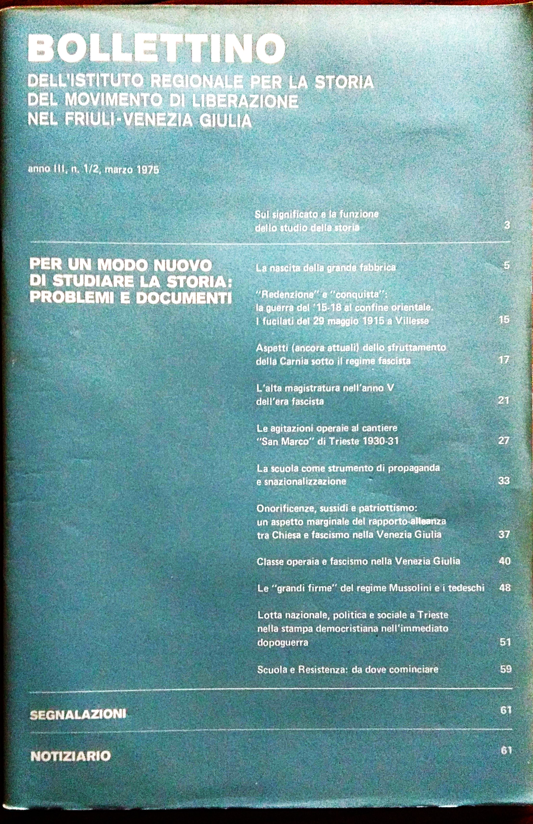 Bollettino dell' Istituto Regionale per la Storia del Movimento di …