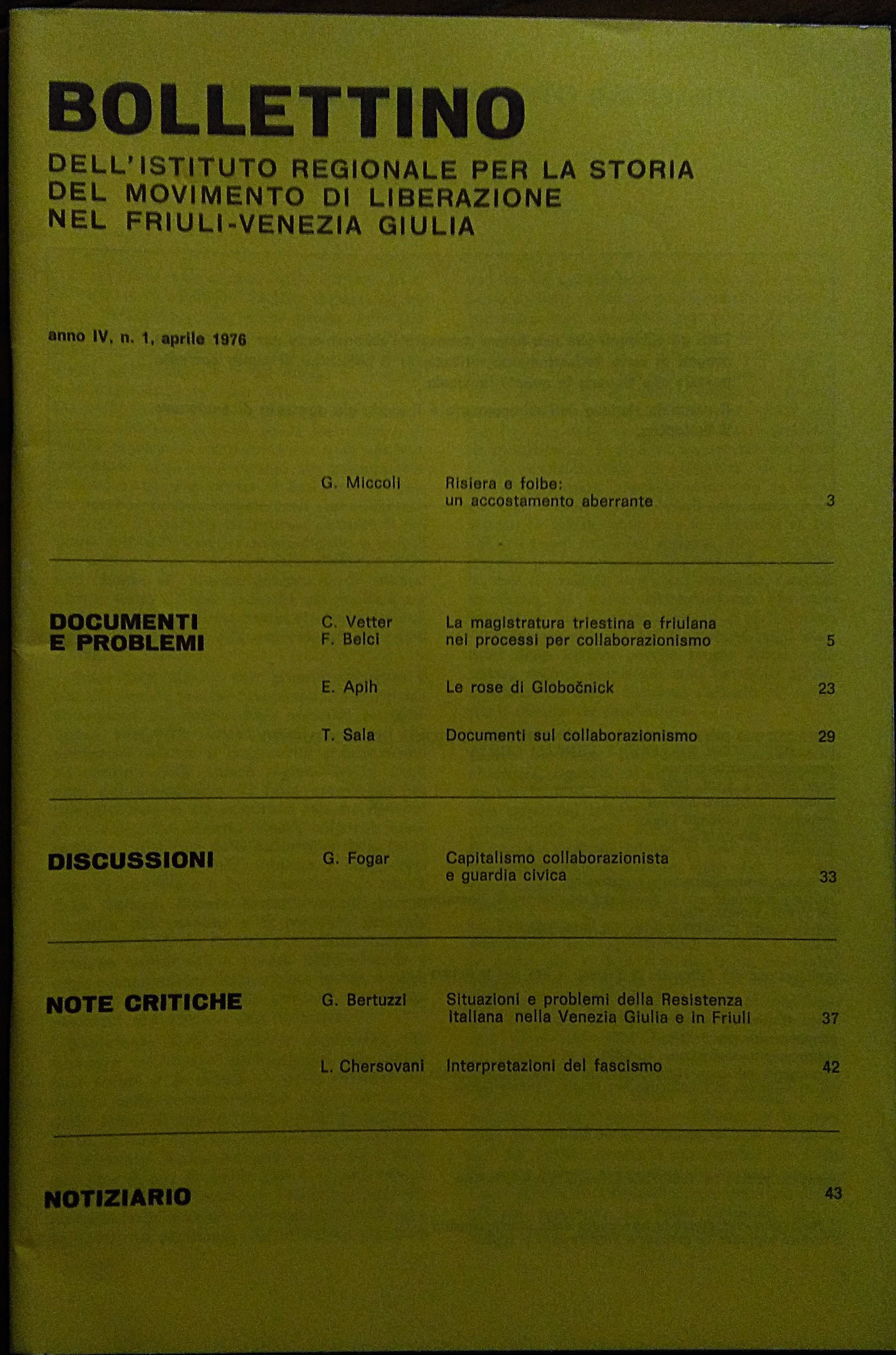Bollettino dell' Istituto Regionale per la Storia del Movimento di …