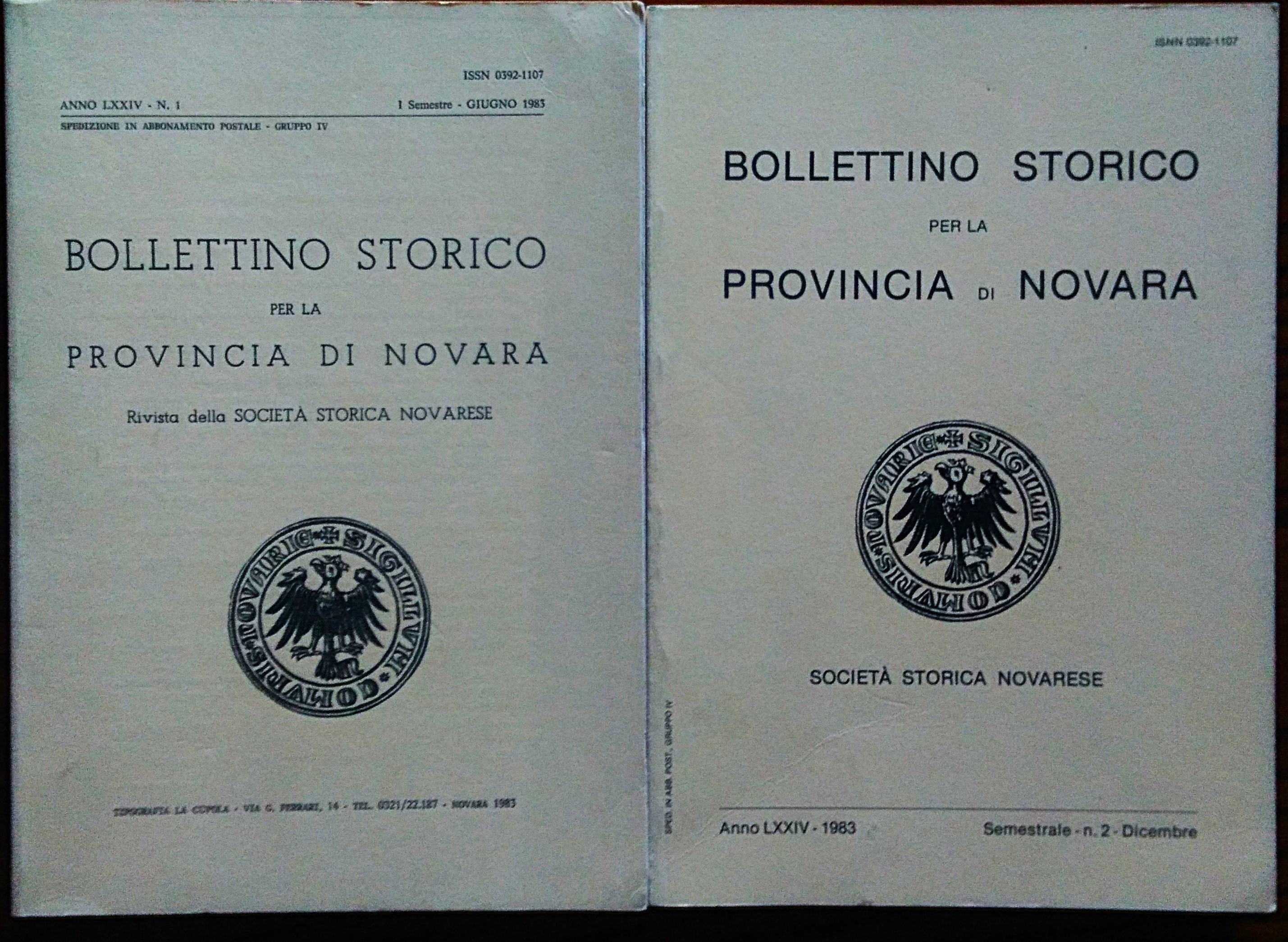 Bollettino storico per la provincia di Novara - Rivista della …