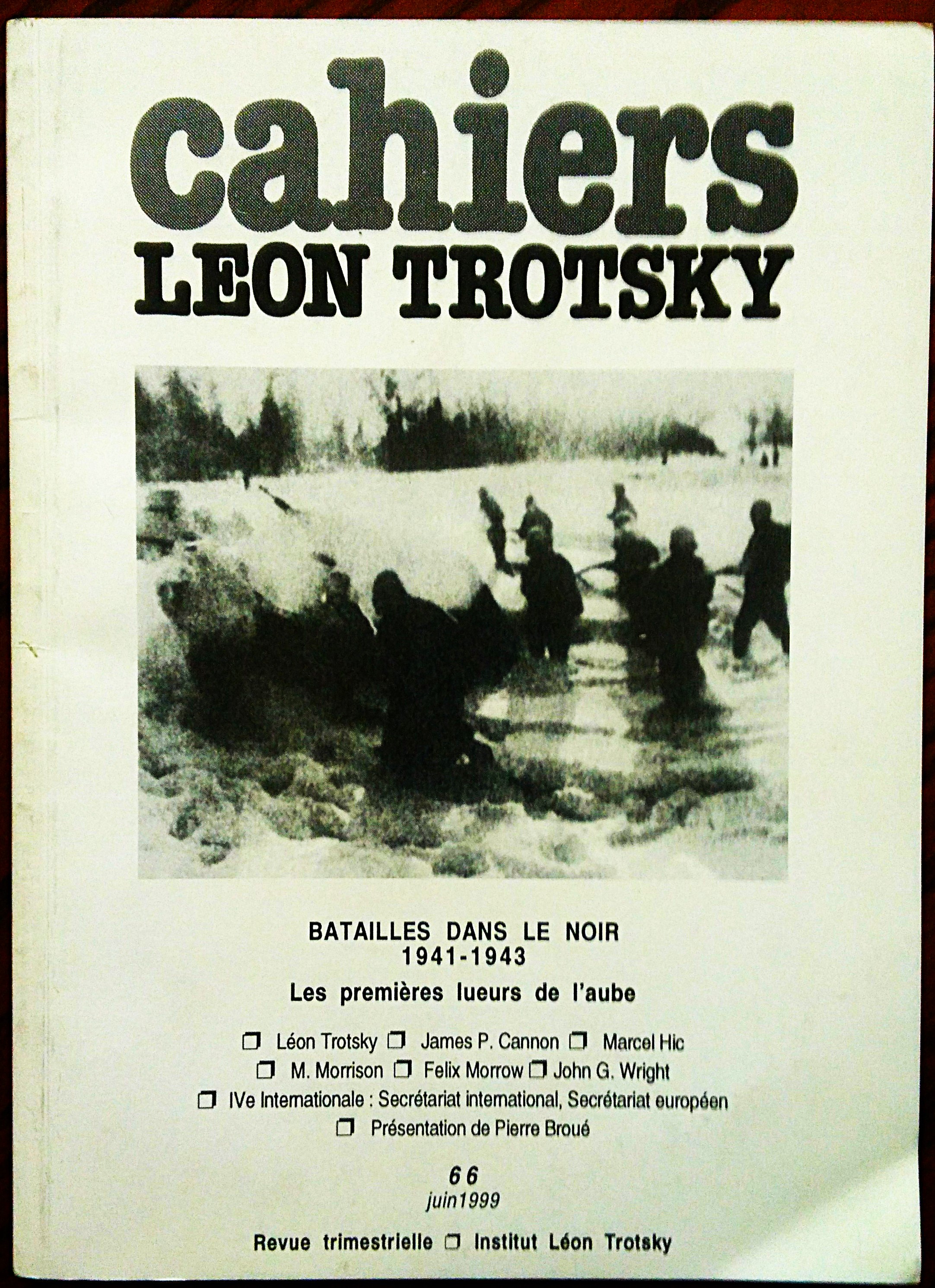 Cahiers Léon Trotsky n. 66, juin 1999.