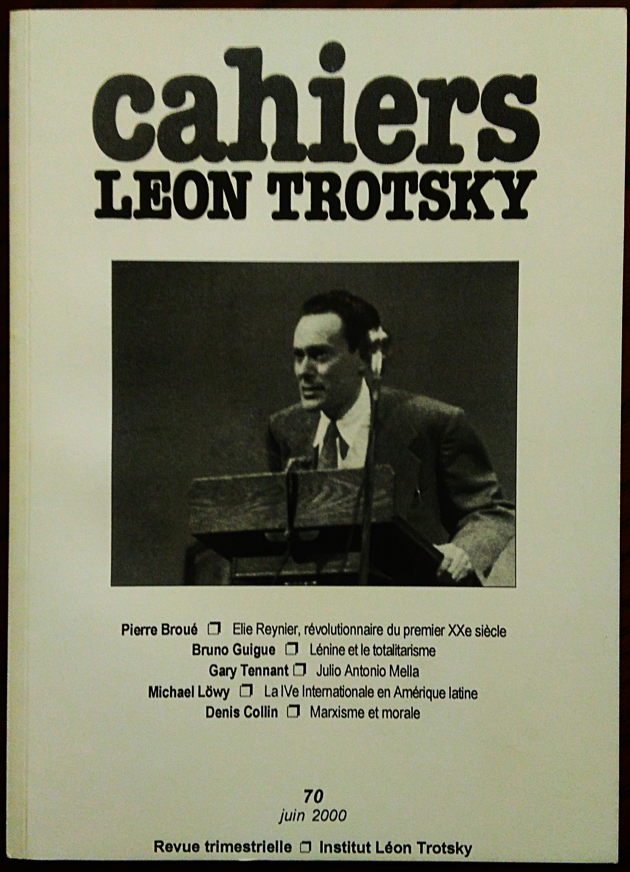 Cahiers Léon Trotsky n. 70, juin 2000.