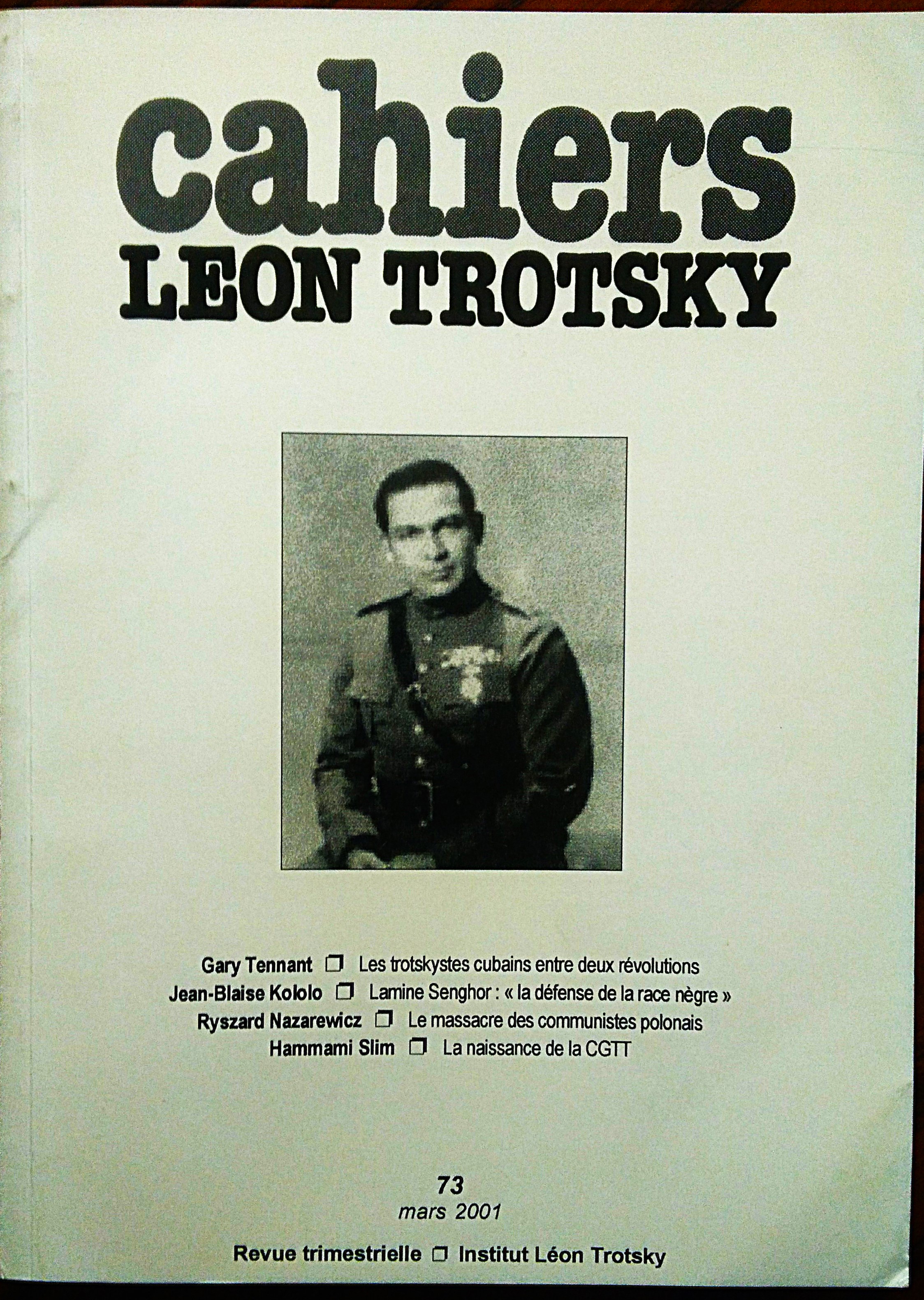 Cahiers Léon Trotsky n. 73, mars 2001.