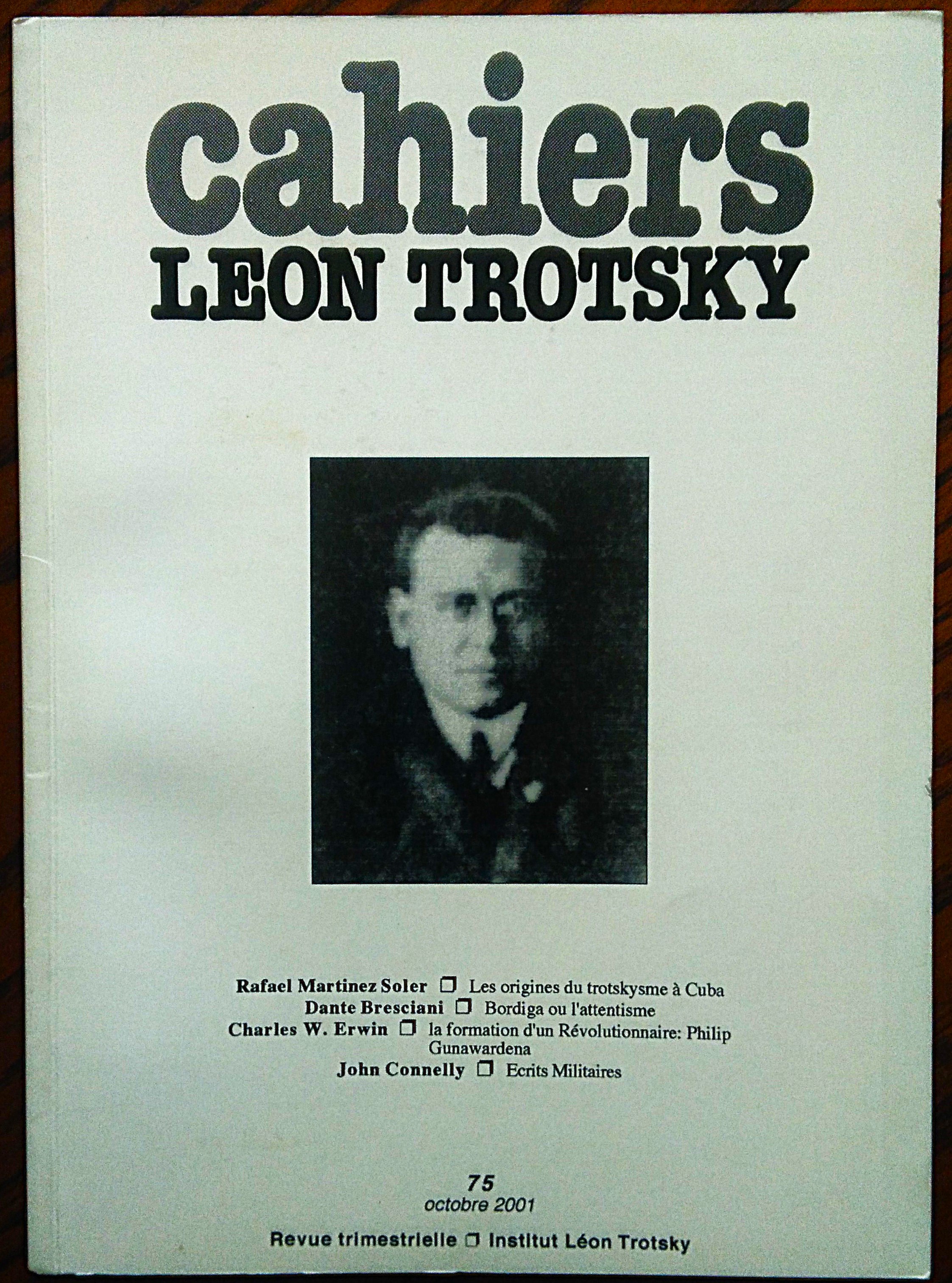Cahiers Léon Trotsky n. 75, octobre 2001