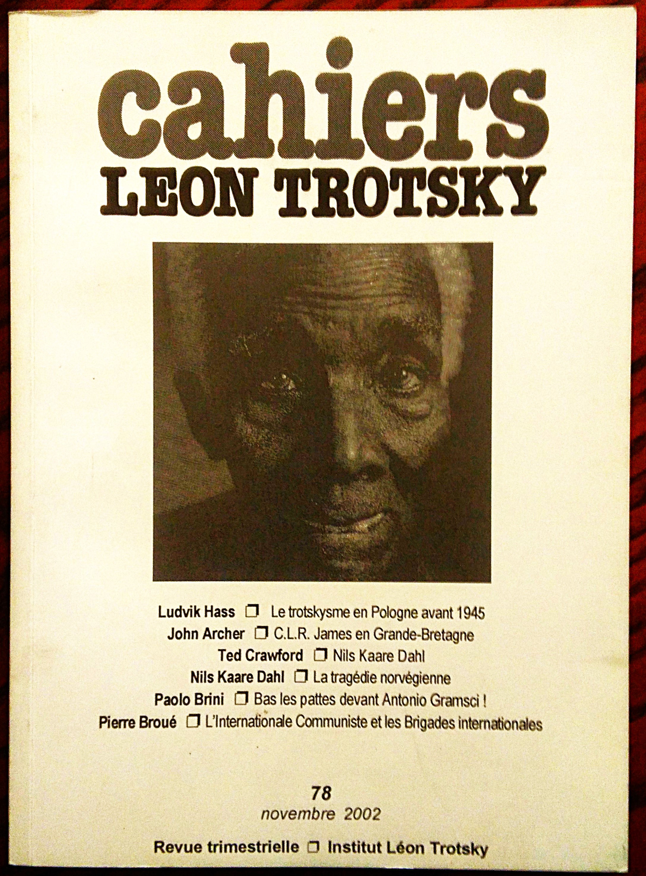 Cahiers Léon Trotsky n. 78 novembre 2002.