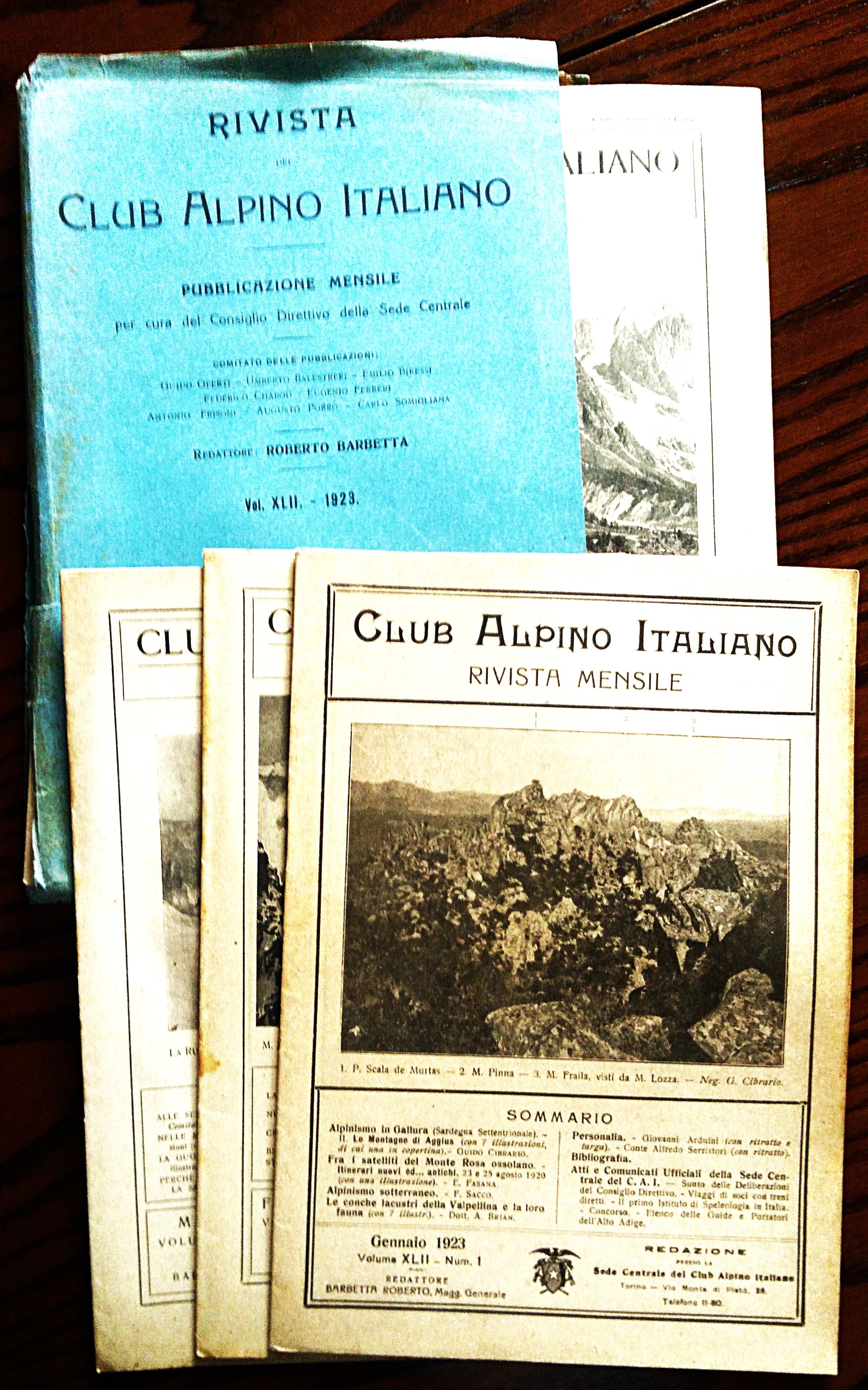 Club Alpino Italiano. Rivista mensile. Redattore Roberto Barbetta. Vol. XLII, …