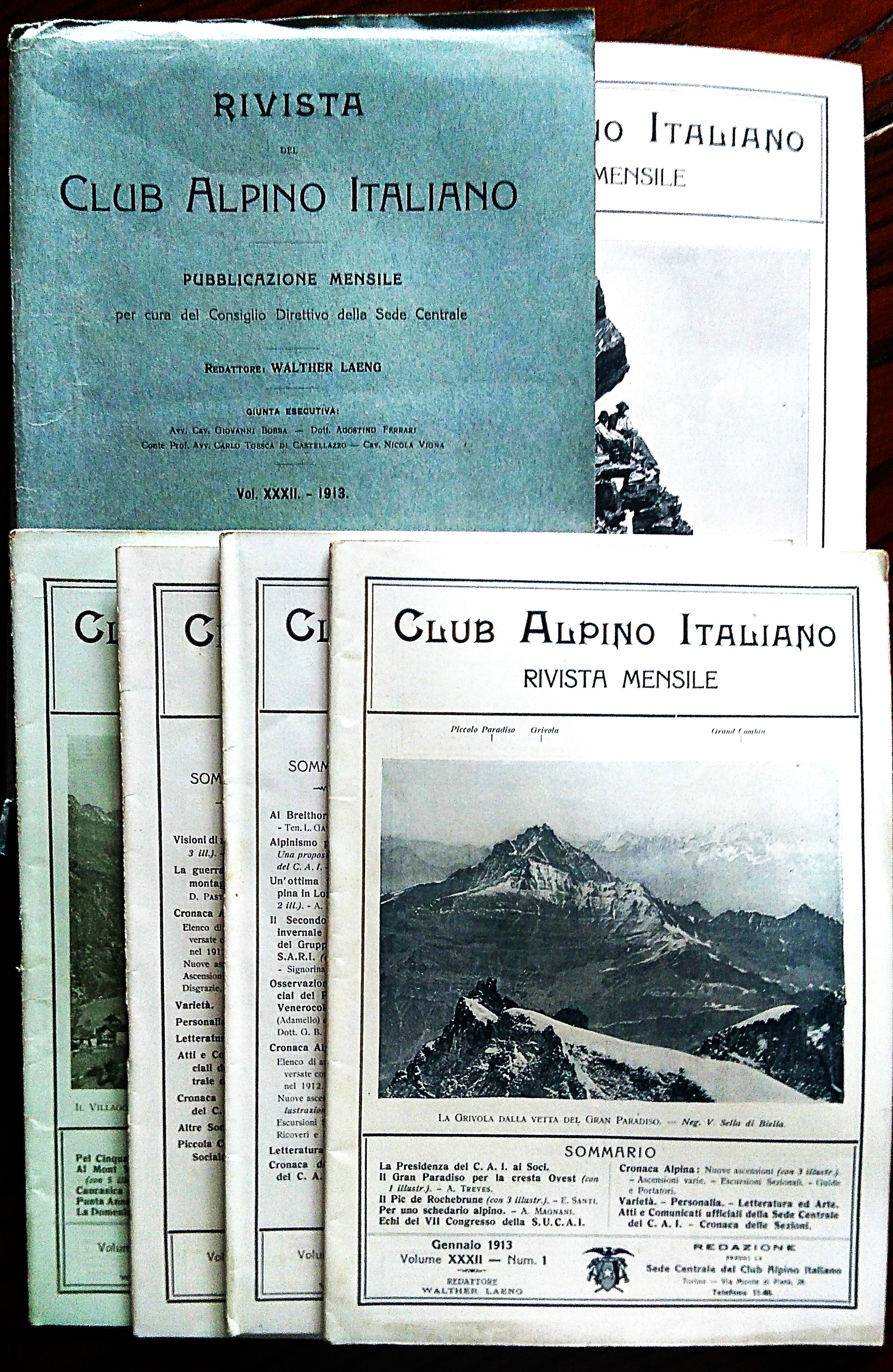 Club Alpino Italiano Rivista mensile. Redattore Walther Laeng. Vol. XXXII, …