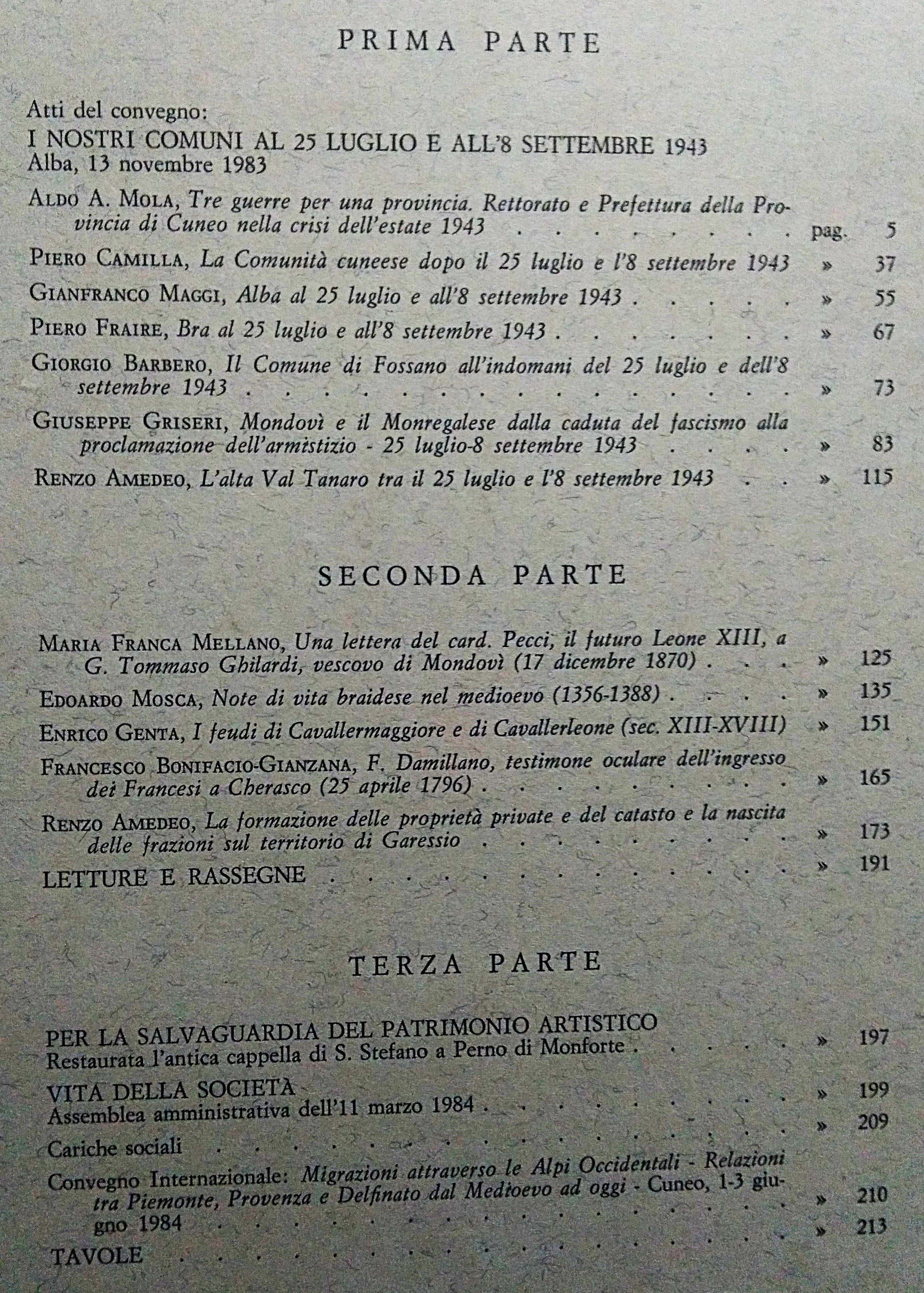 Atti del Convegno: I NOSTRI COMUNI AL 25 LUGLIO E …