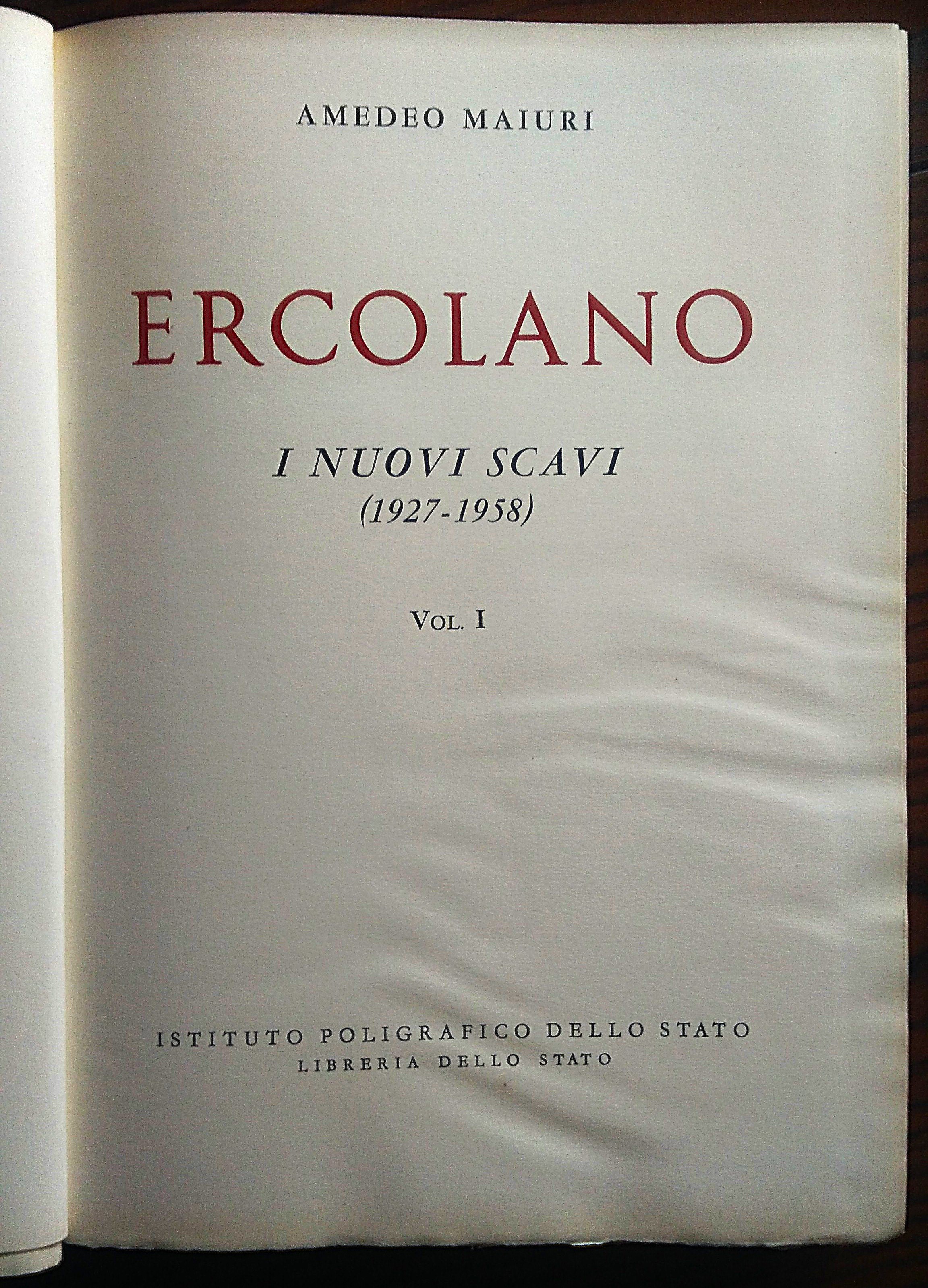Ercolano. I nuovi scavi (1927-1958).