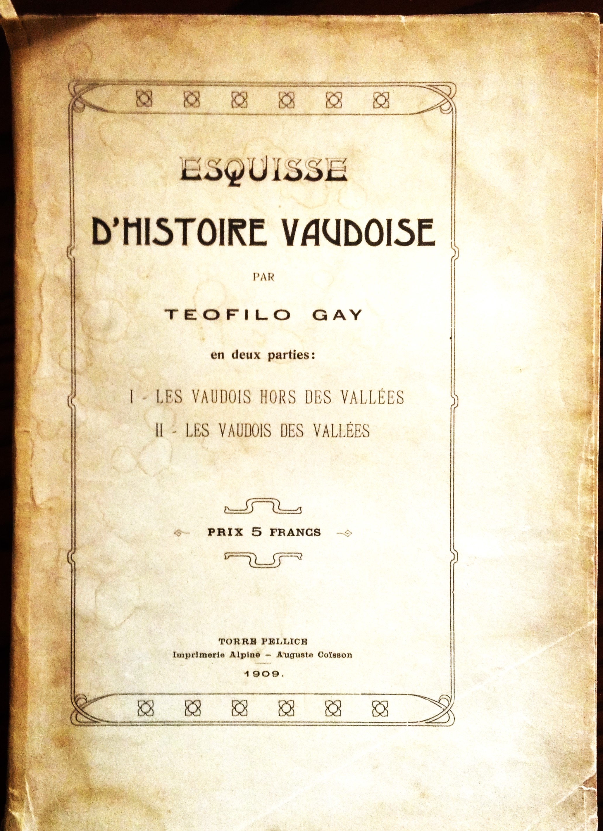 Esquisse di histoire vaudoise en deux volumes: I - Les …