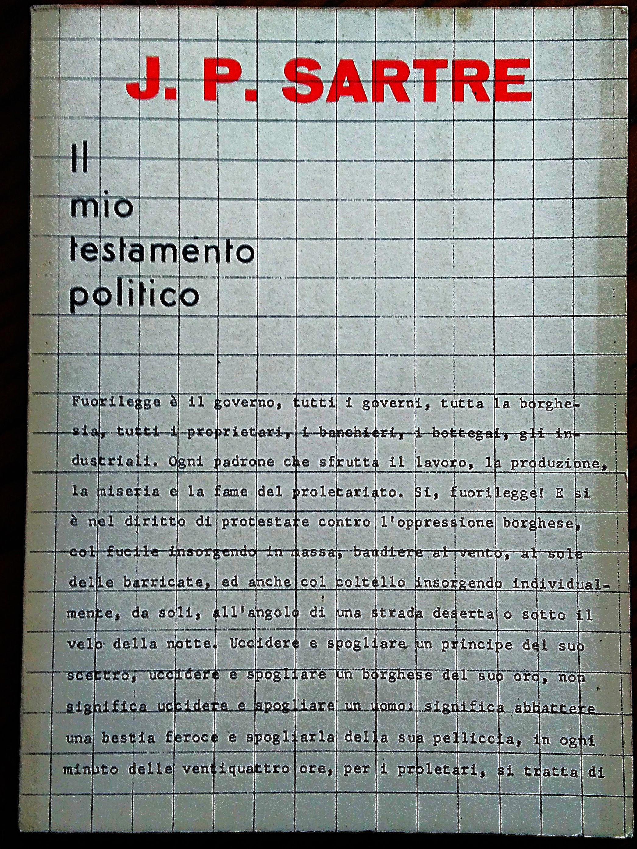 Il mio testamento politico.