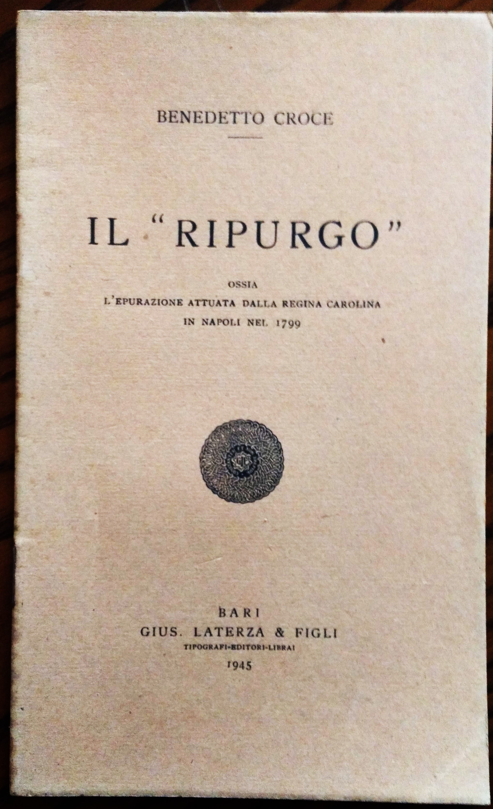 Il "Ripurgo" ossia l'epurazione attuata dalla Regina Carolina in Napoli …