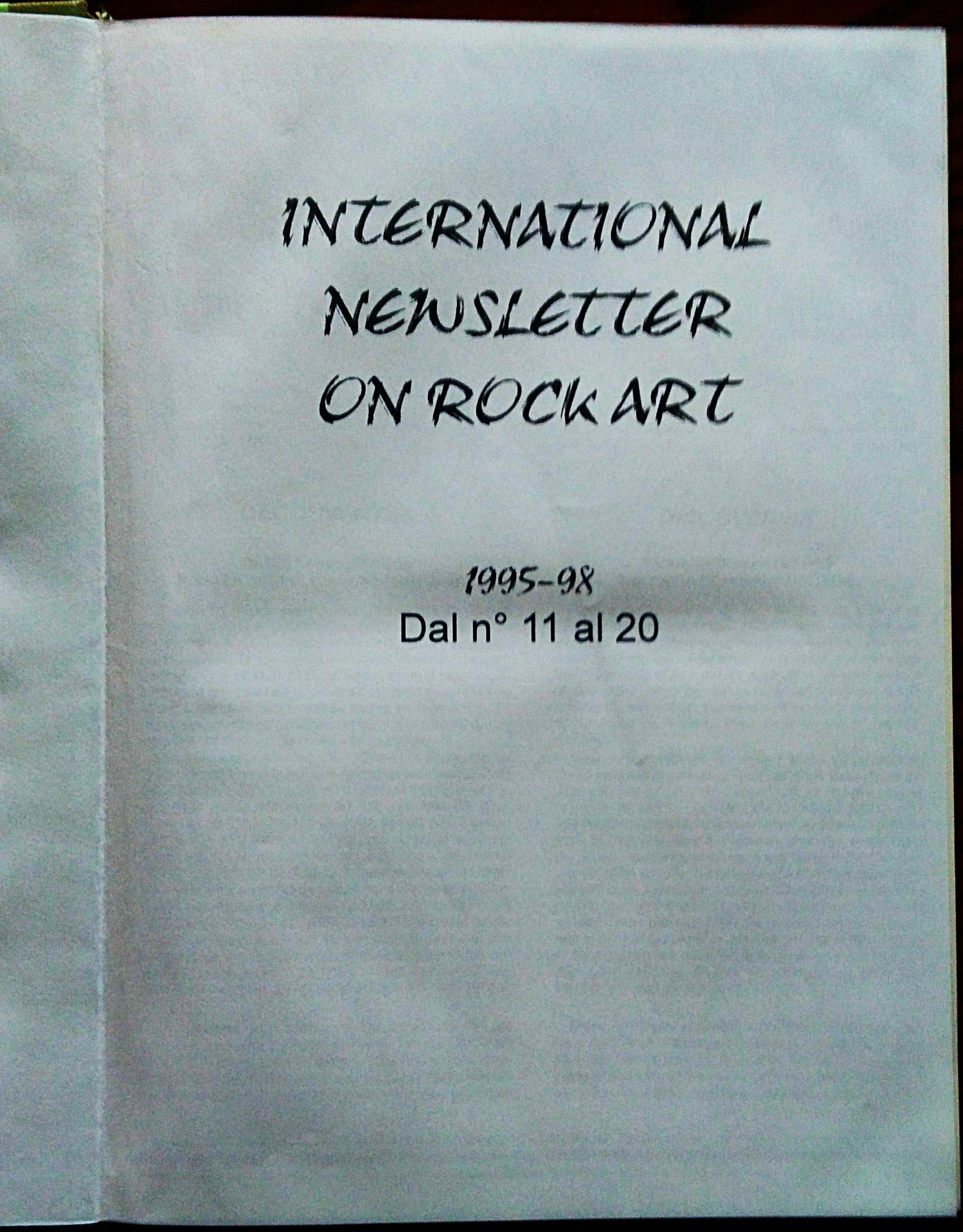 International Newsletter On Rock Art. Responsable de la publication Dr. …