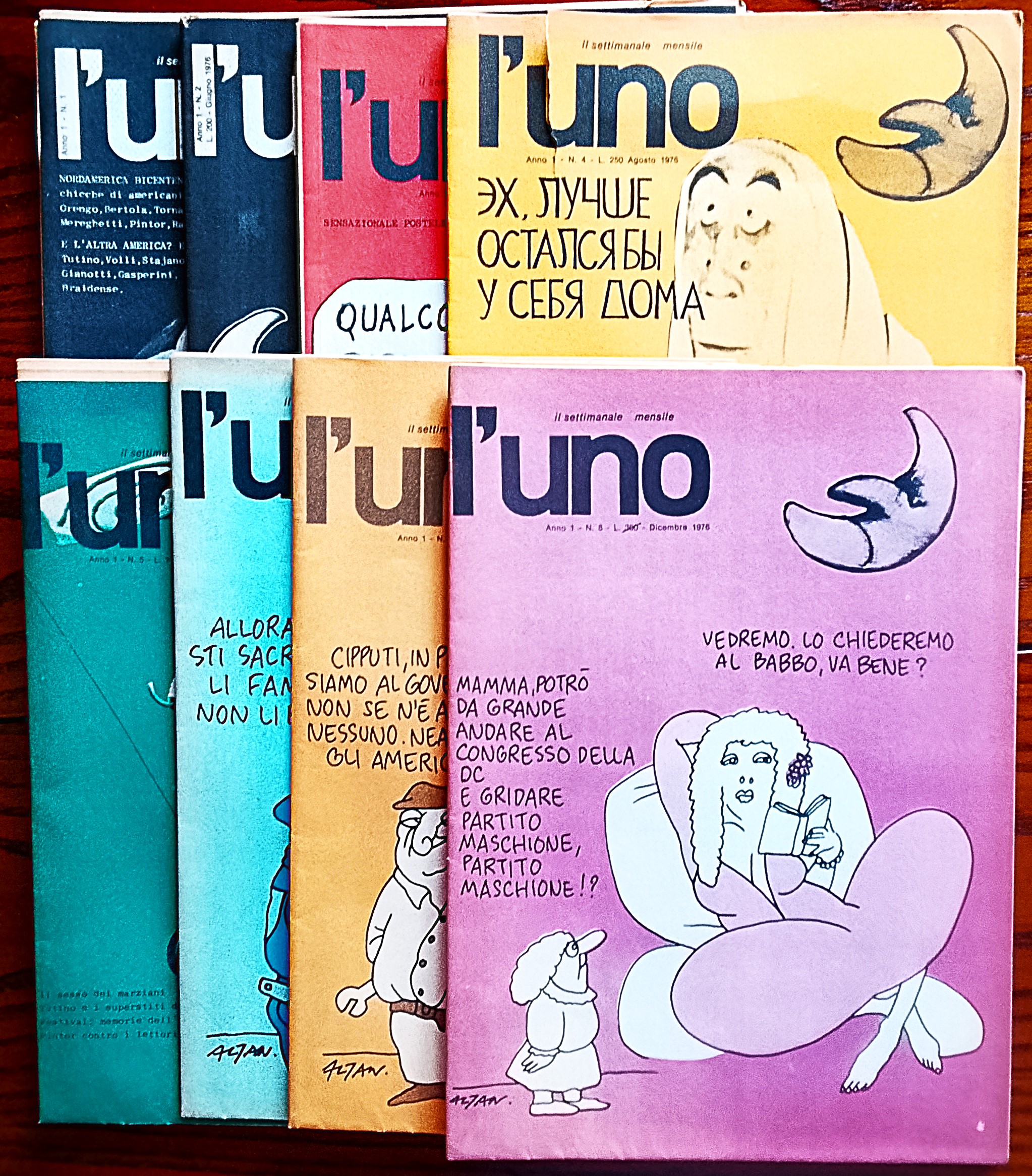 L'Uno. Il settimanale mensile. Anno 1 n.1, maggio 1976, - …