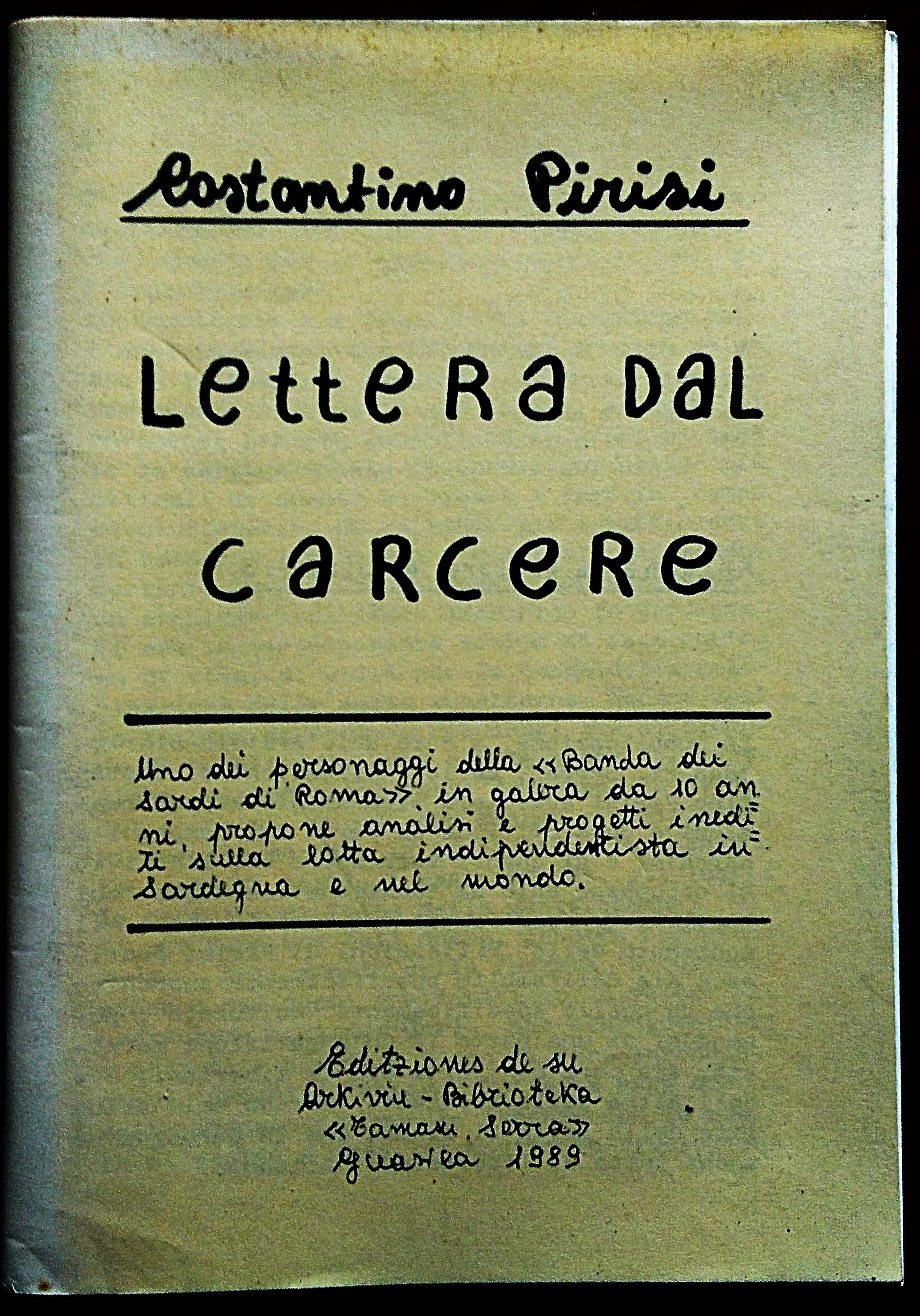 Lettera dal carcere.