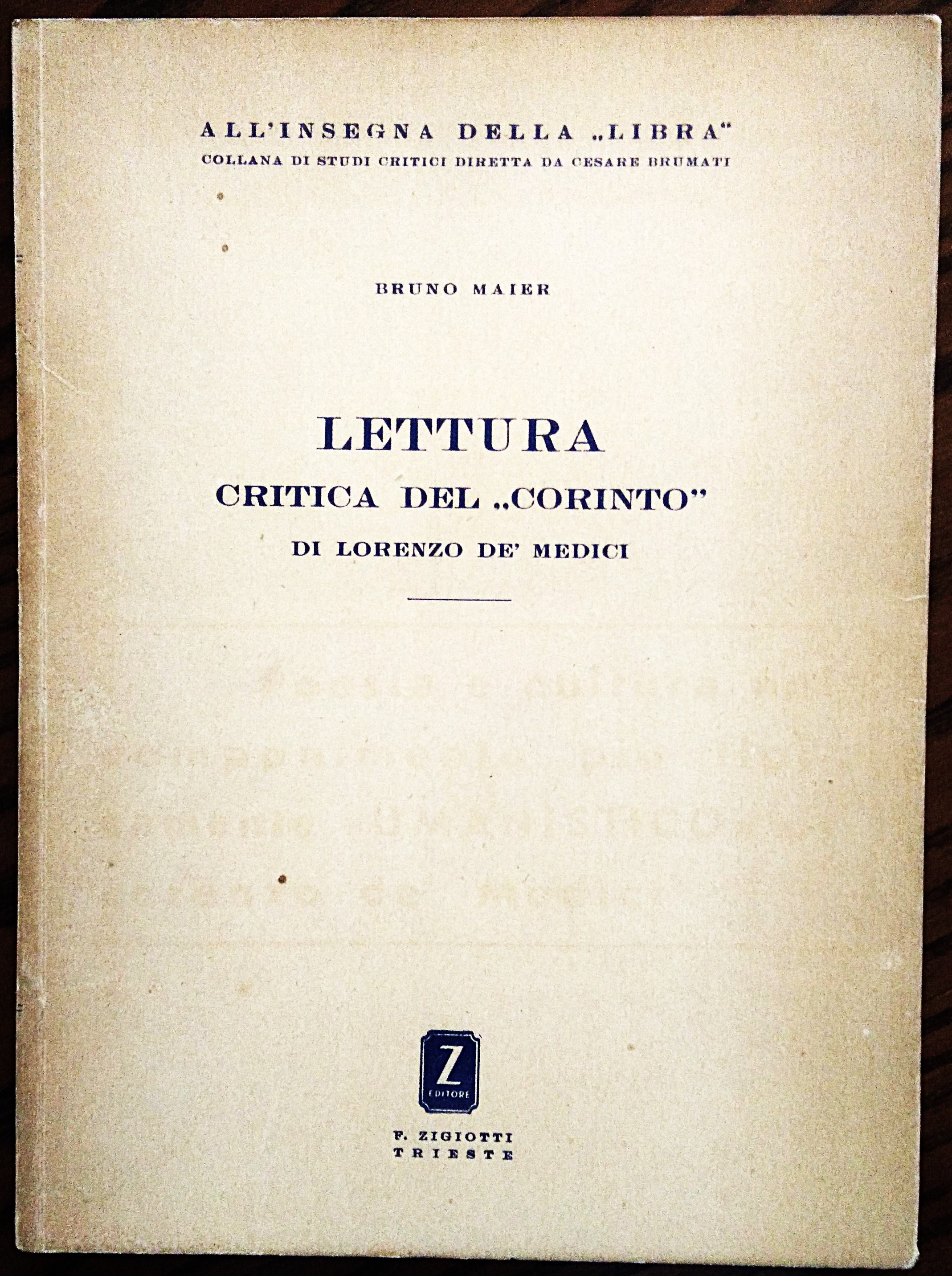 Lettura critica del "Corinto" di Lorenzo Dè Medici.