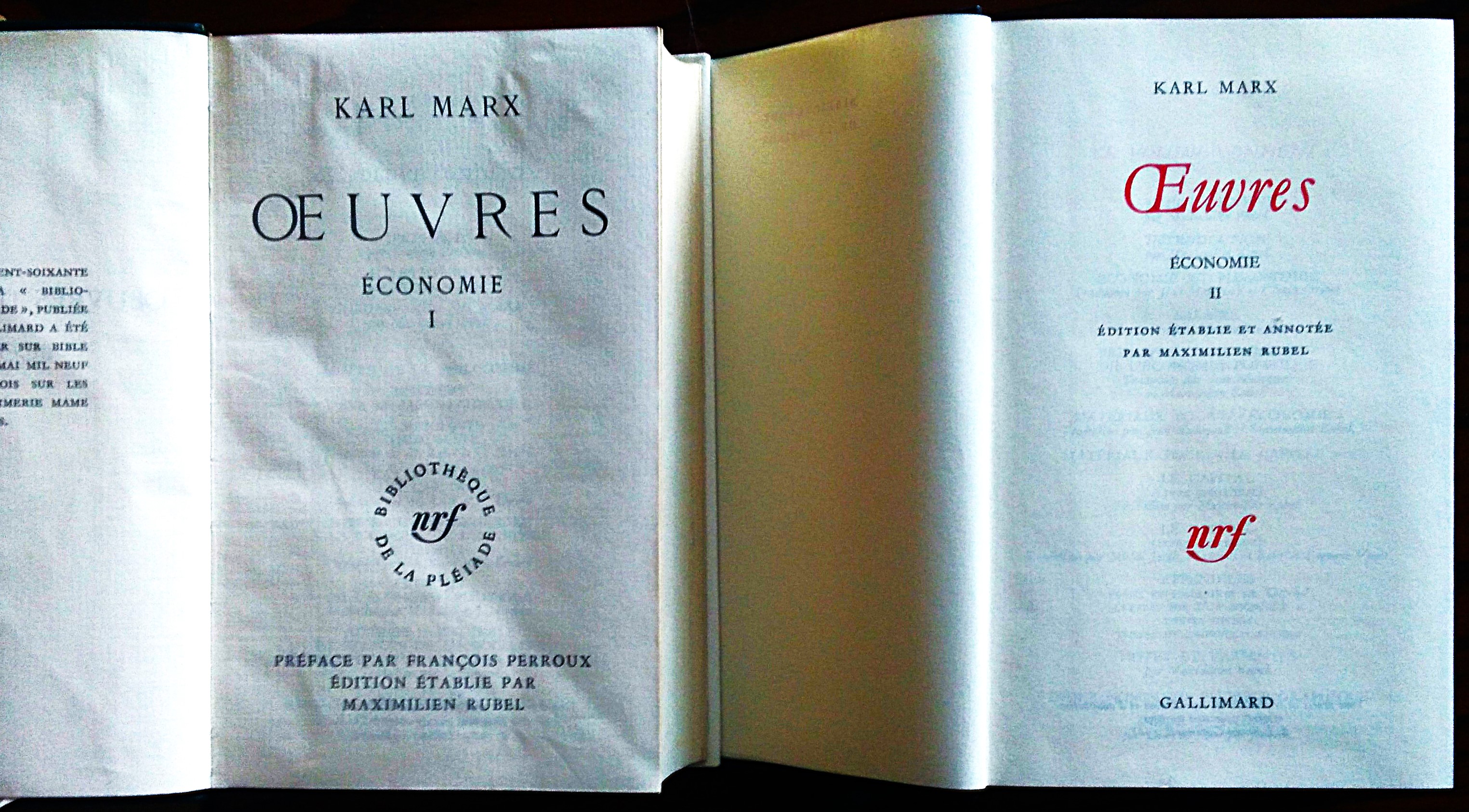 Oeuvres. Economie. Preface par Francois Perroux. Edition etablie par Maximilien …
