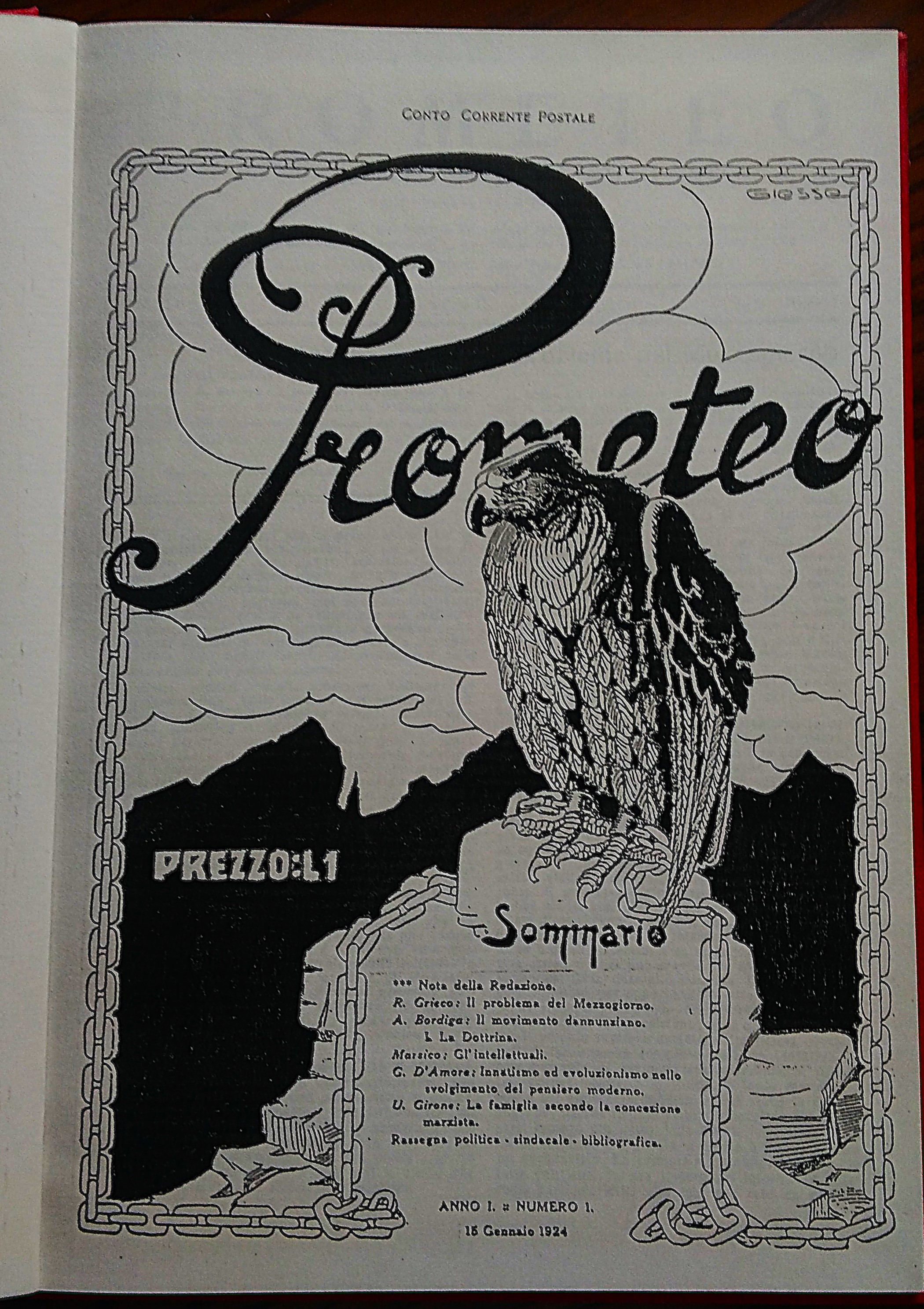 Prometeo rivista di cultura sociale. Anno I. N. 1 - …