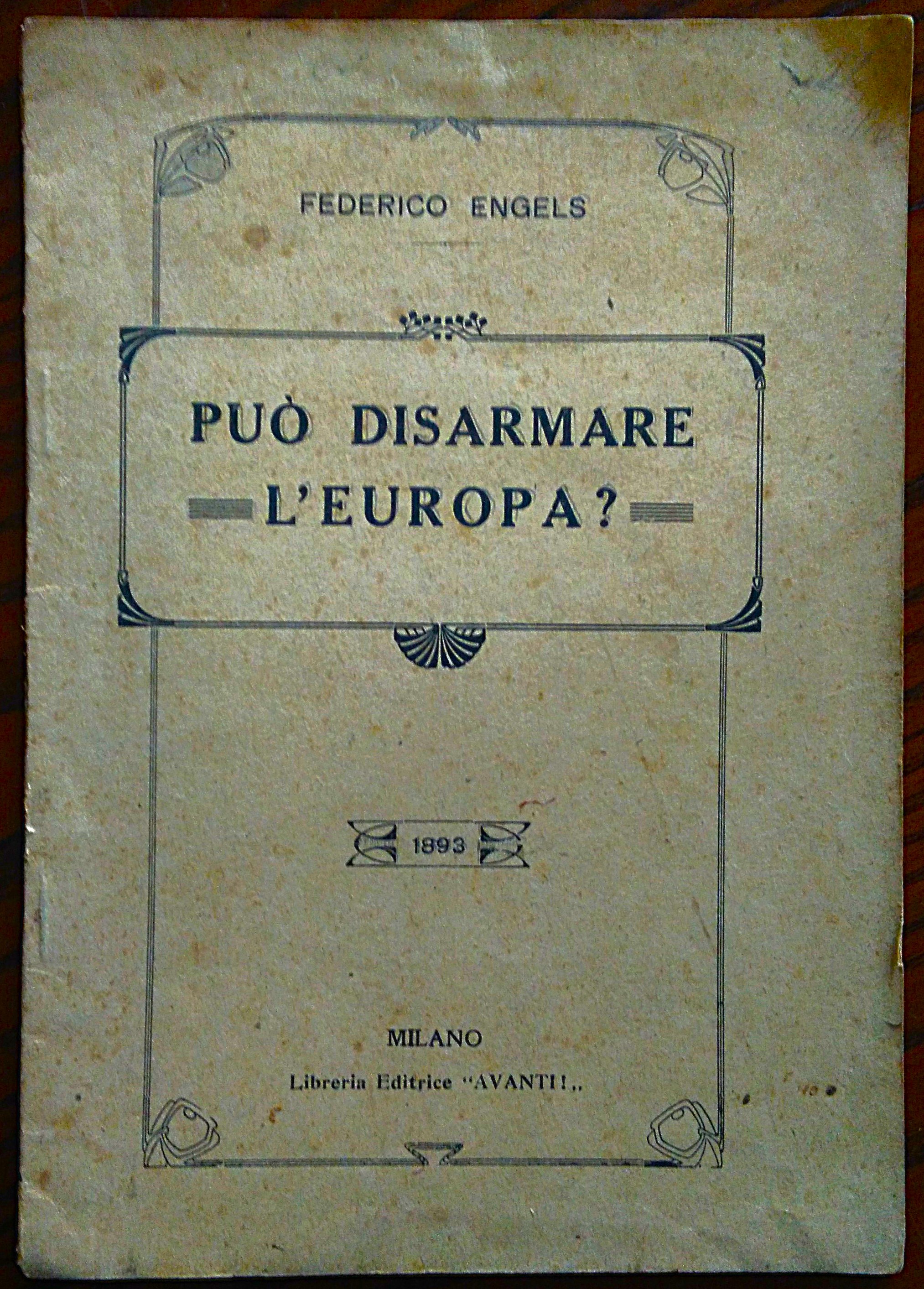 Puo' disarmare l'Europa? (1893).