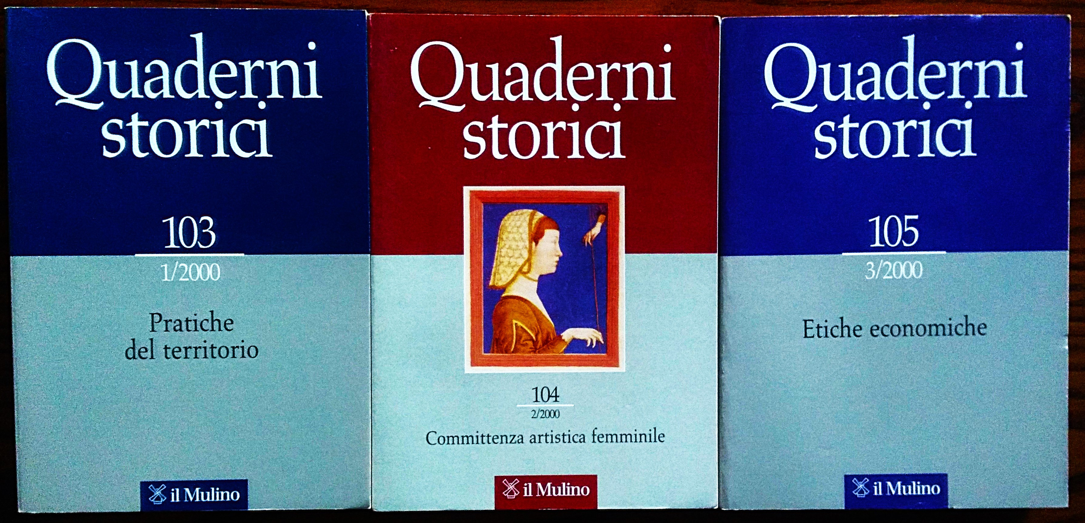 Quaderni Storici. Quadrimestrale. Direttore responsabile Alberto Caracciolo. Anno XXXV, 2000.. …
