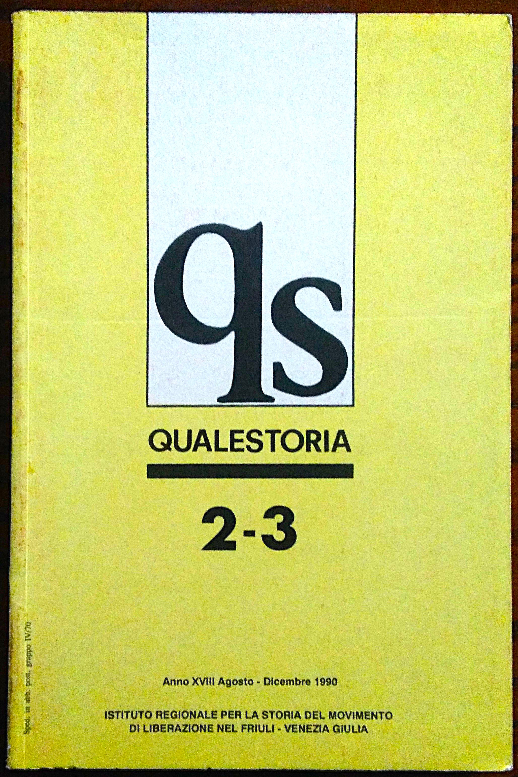 Quale Storia. Bollettino dell' Istituto Regionale per la Storia del …