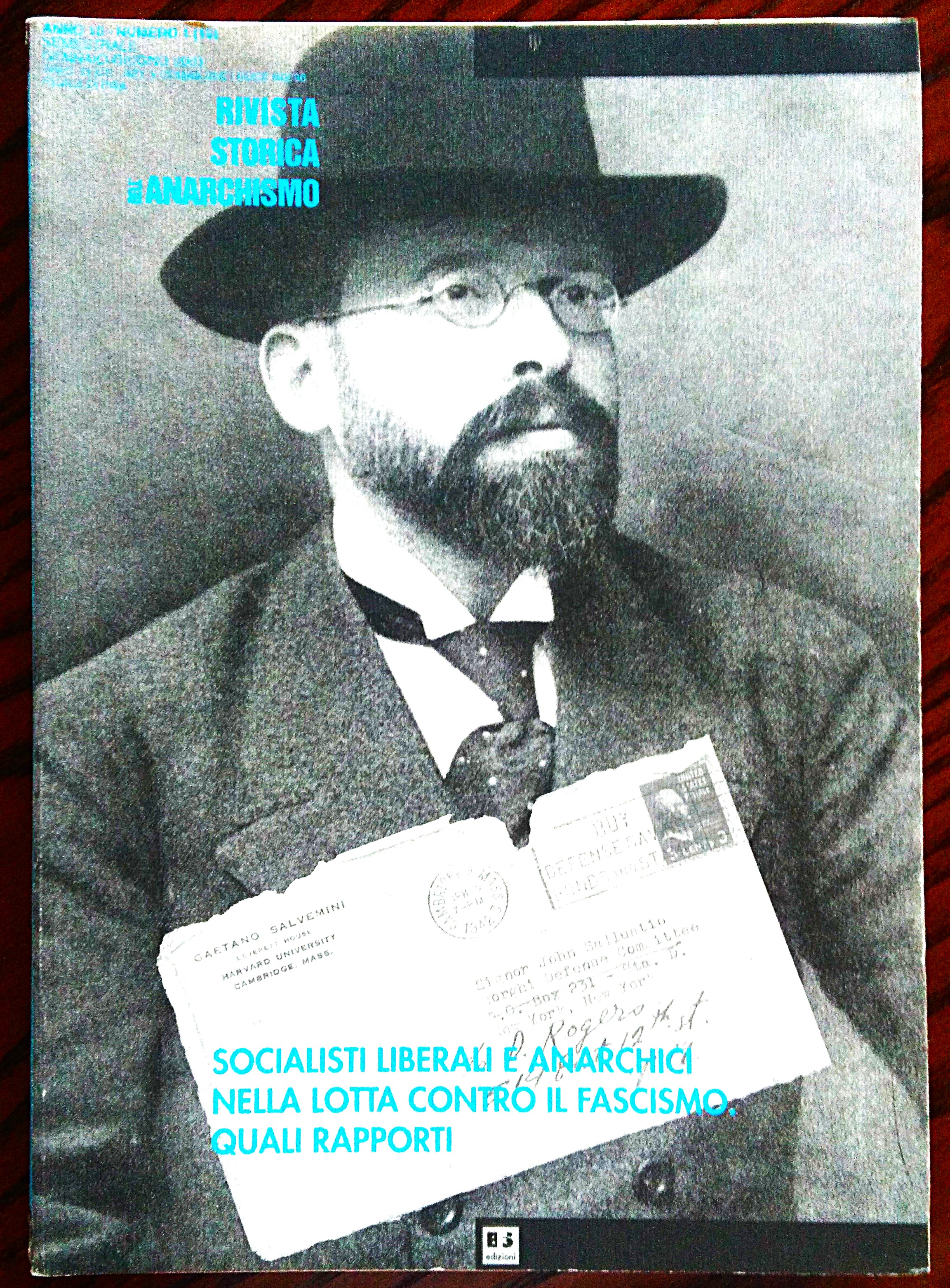 Rivista storica dell'anarchismo. Anno 10 numero 1 Gennaio-Giugno 2003.
