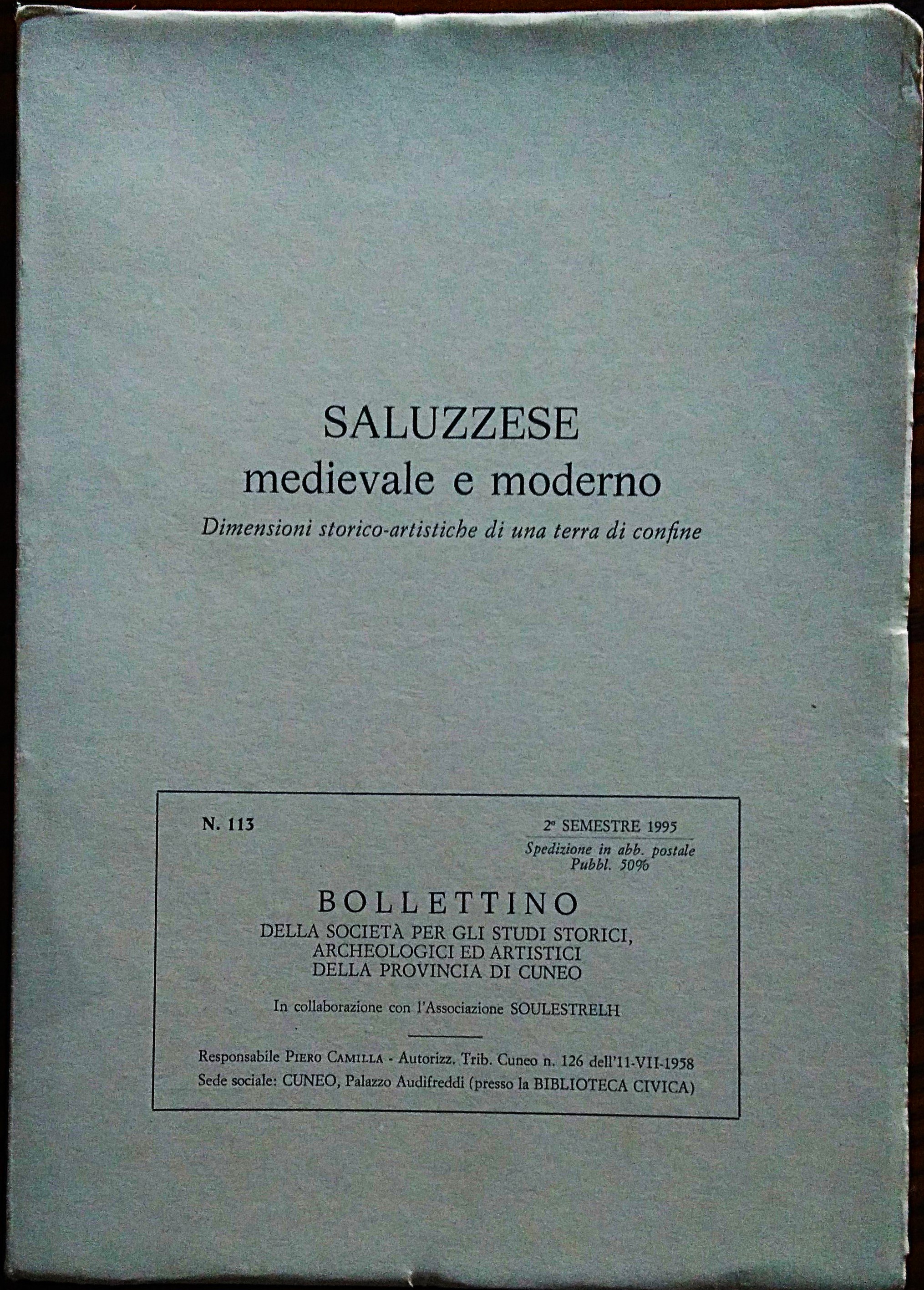 SALUZZESE MEDIEVALE E MODERNO. Dimensioni storico-artistiche di una terra di …