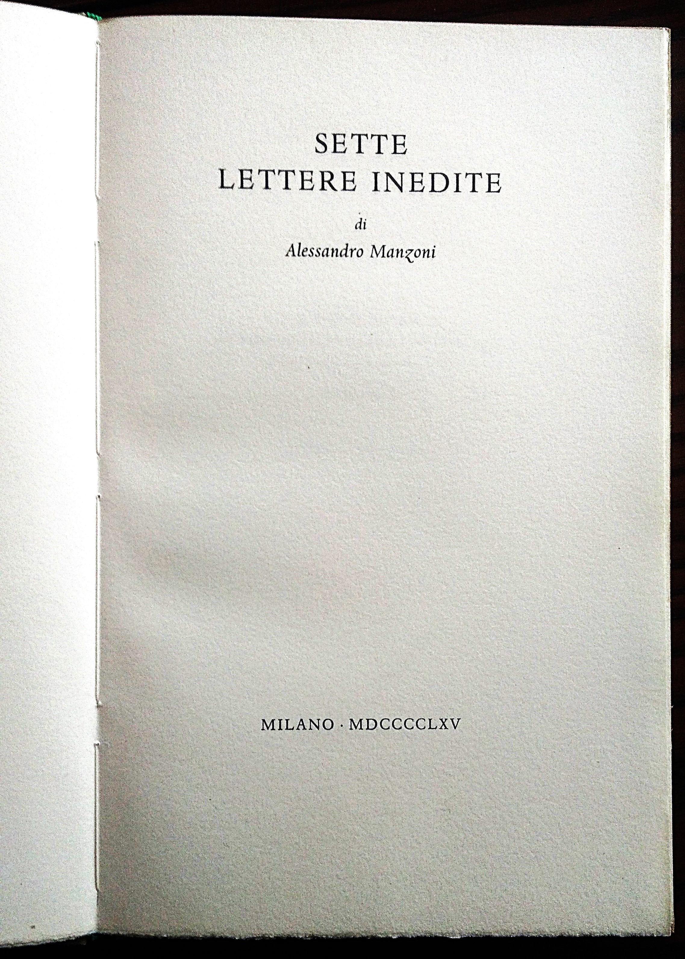 Sette lettere inedite.