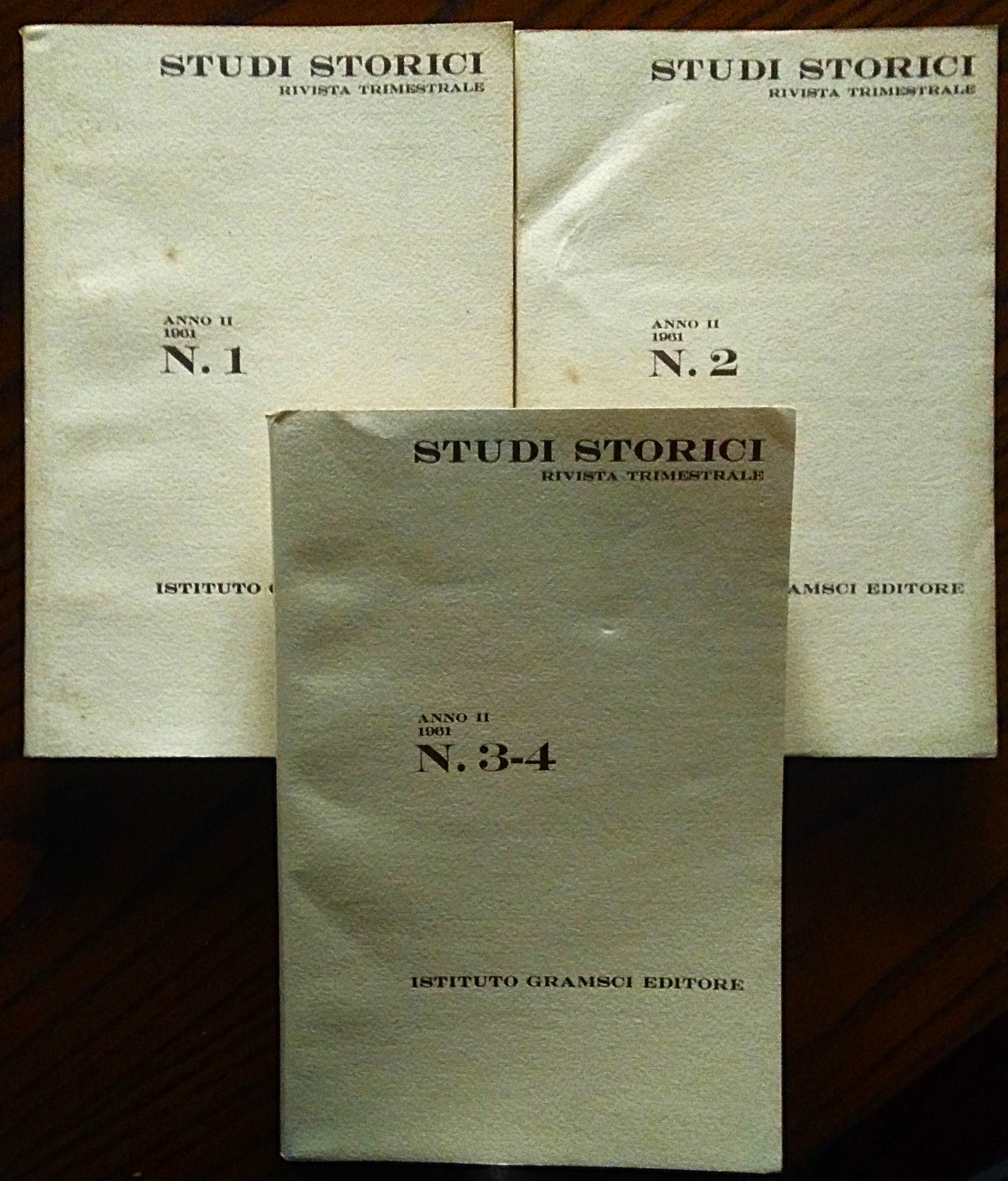 Studi storici anno II, 1961.